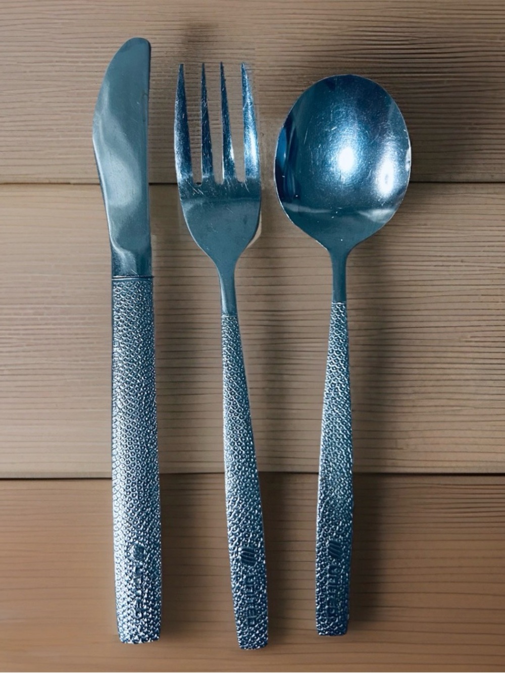 United Airlines Stainless Steel Flatware Set Fork Spoon Knife Vintage Airline